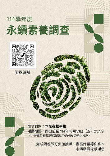 114年【北醫永續發展素養調查】問卷開跑!